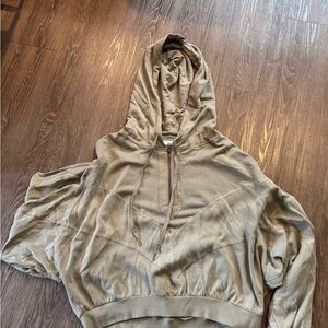 PINK Victoria's Secret Olive Green Hooded Sweatshirt